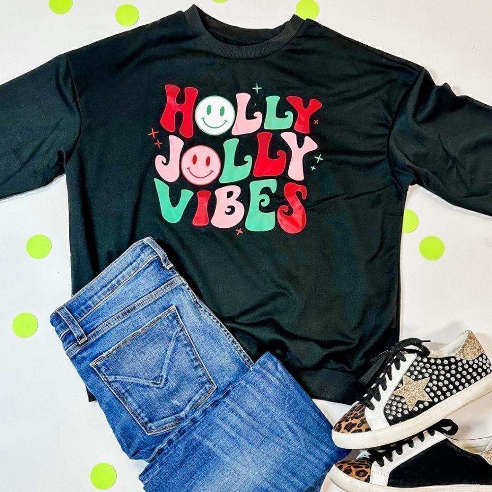 Holly Jolly Vibes Christmas Sweatshirt